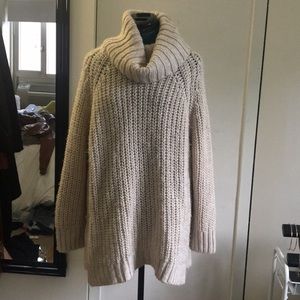 Cowl Neck Cream Sweater